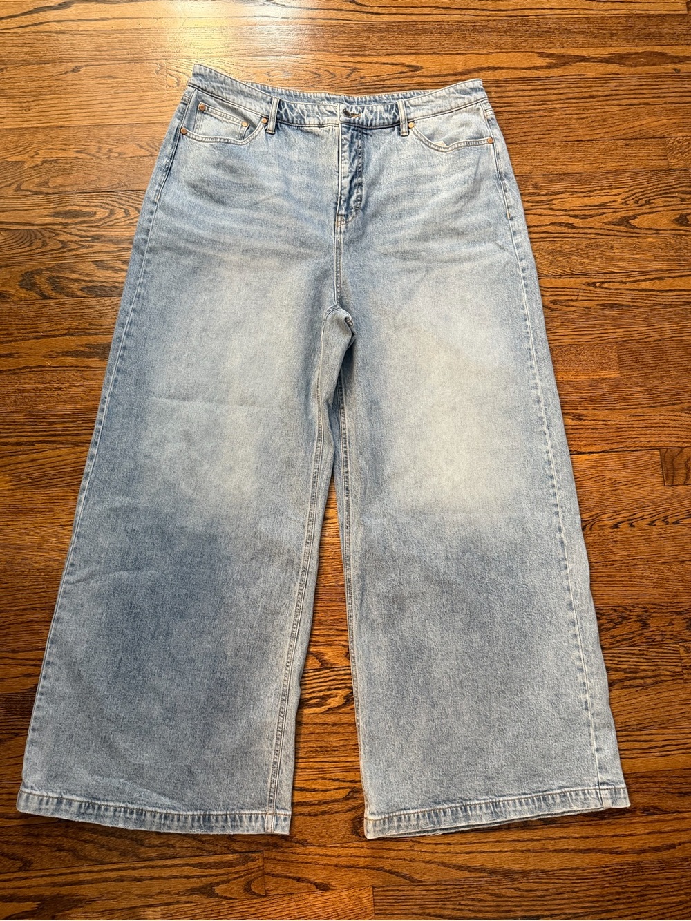 Light Blue Wide Leg Women's Jeans — High-Rise Flare